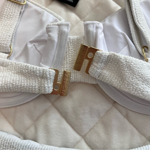 NWT Vetchy Laguna white textured Bikini Set Size Large - Picture 9 of 10